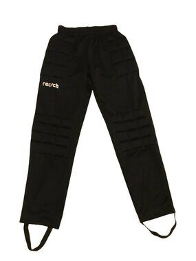 Reusch Youth Large Black Soccer Goalie Pants Protective Padding & Stirrup Straps